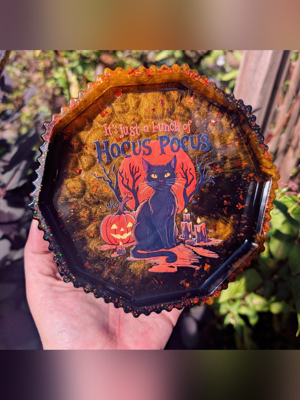 Handmade Halloween Hocus Pocus Inspired Trinket Tray 🎃🐈⬛